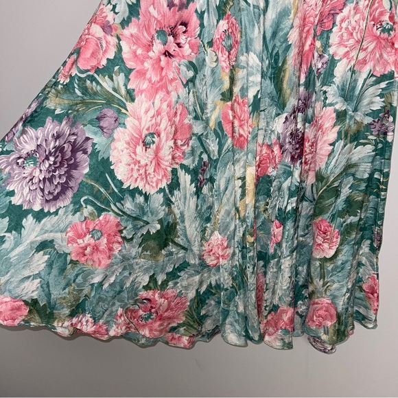 Vintage Silk Skirt Women's Size Small Floral Midi Anne Crimmins Umi Collection‎ - Picture 7 of 9